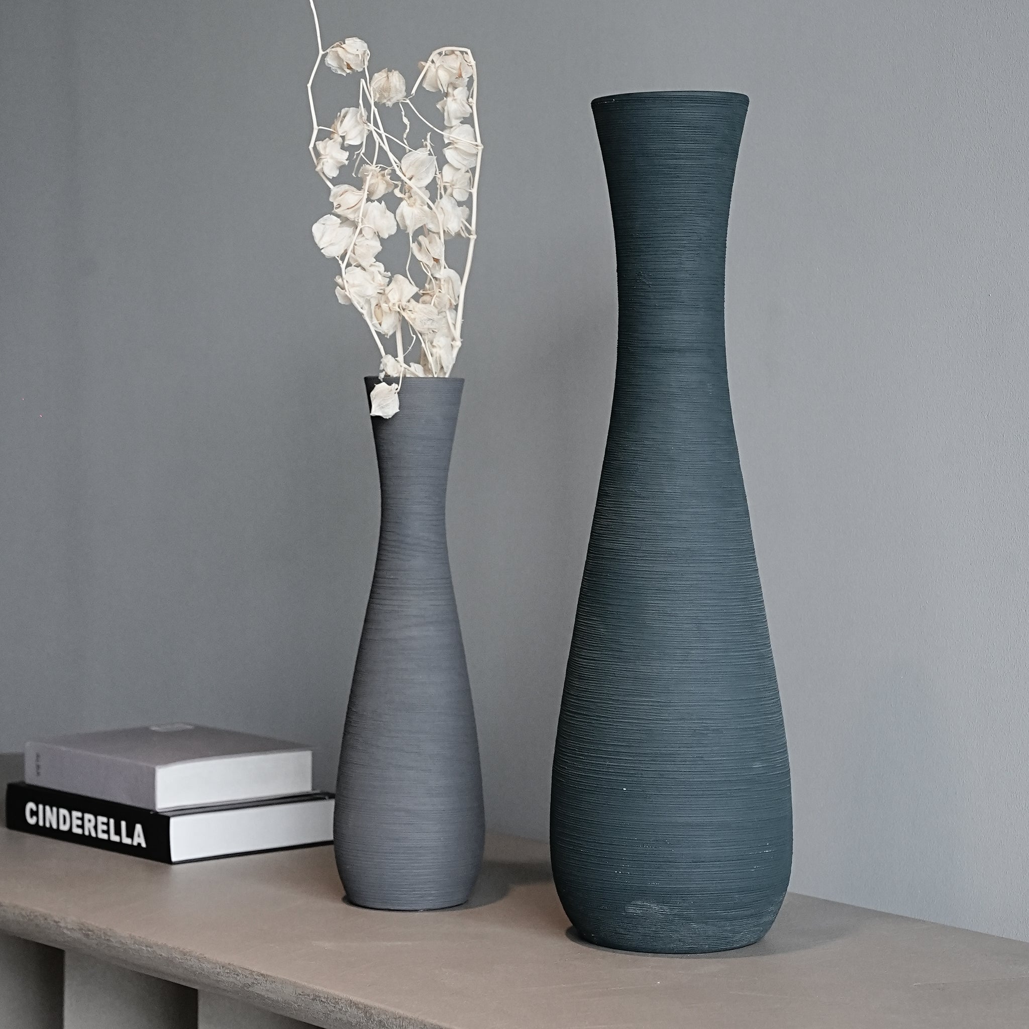 Sleek Textured Ceramic Vase