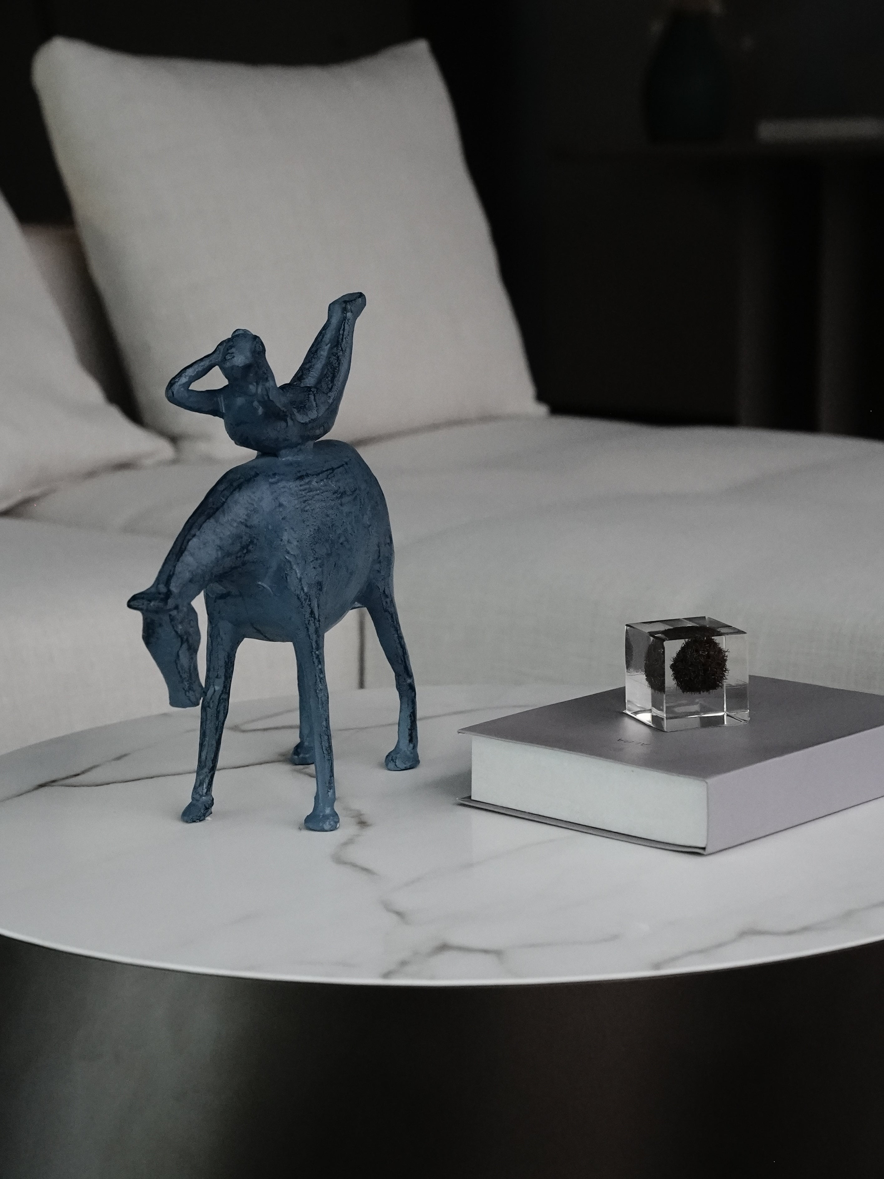 Rider & Horse Metal Sculpture