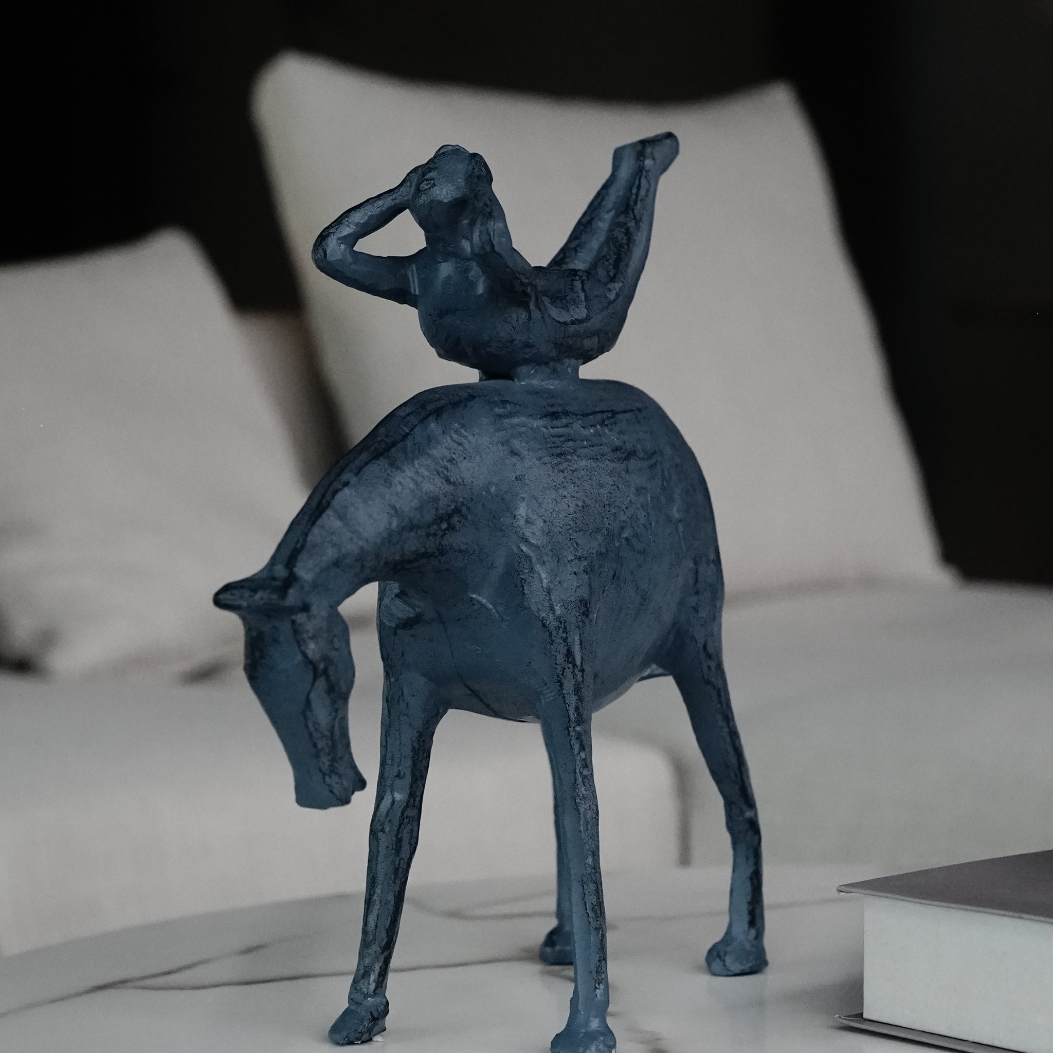 Rider & Horse Metal Sculpture