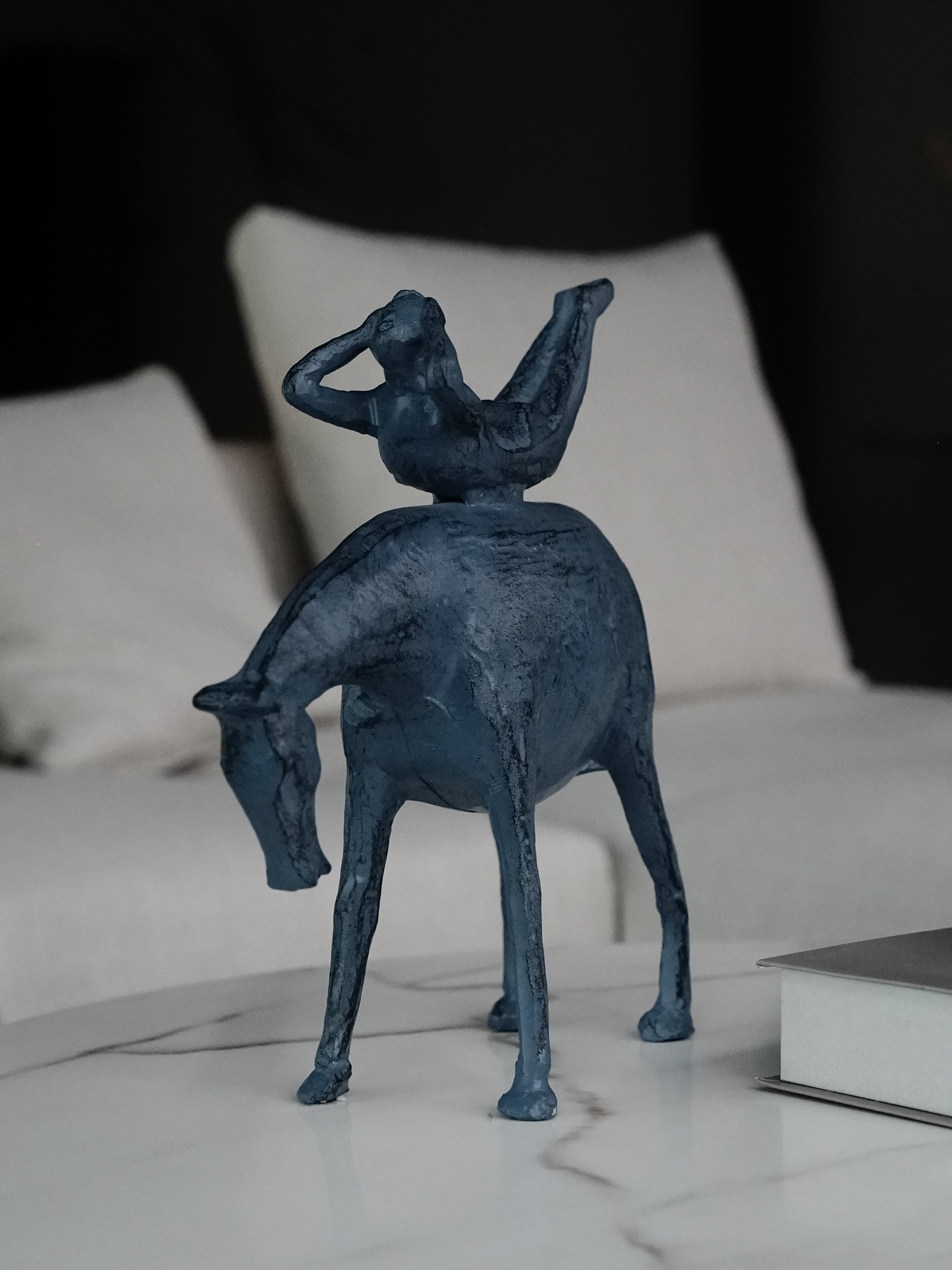 Rider & Horse Metal Sculpture