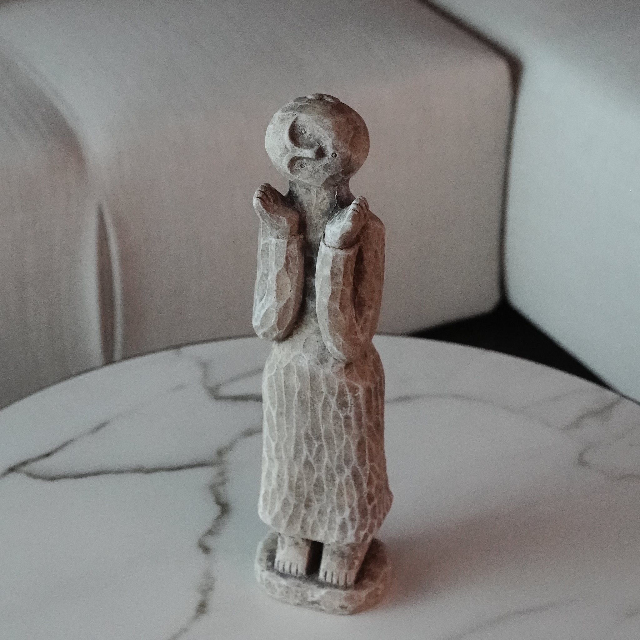 Tall Wooden Art Statue