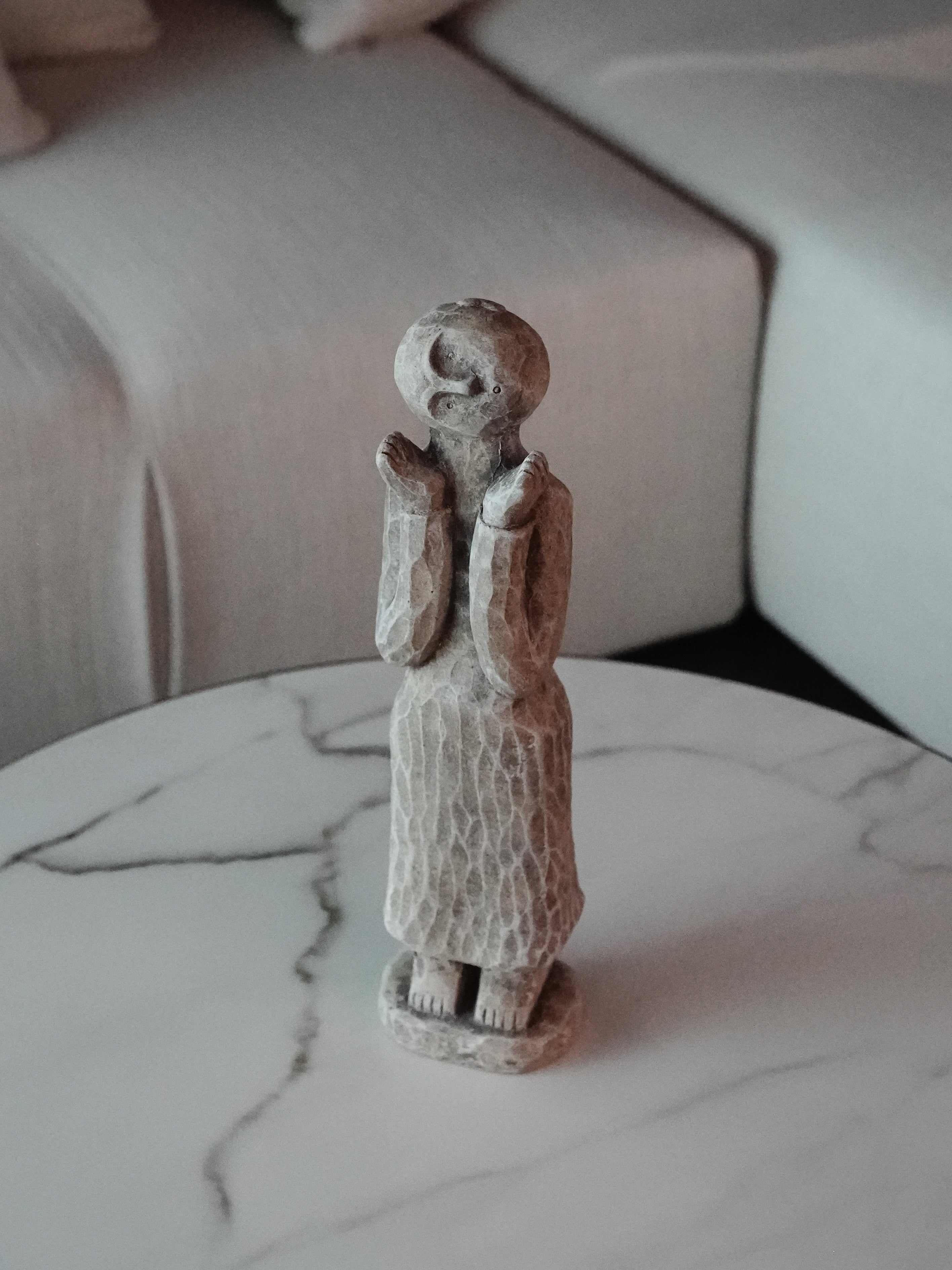 Tall Wooden Art Statue