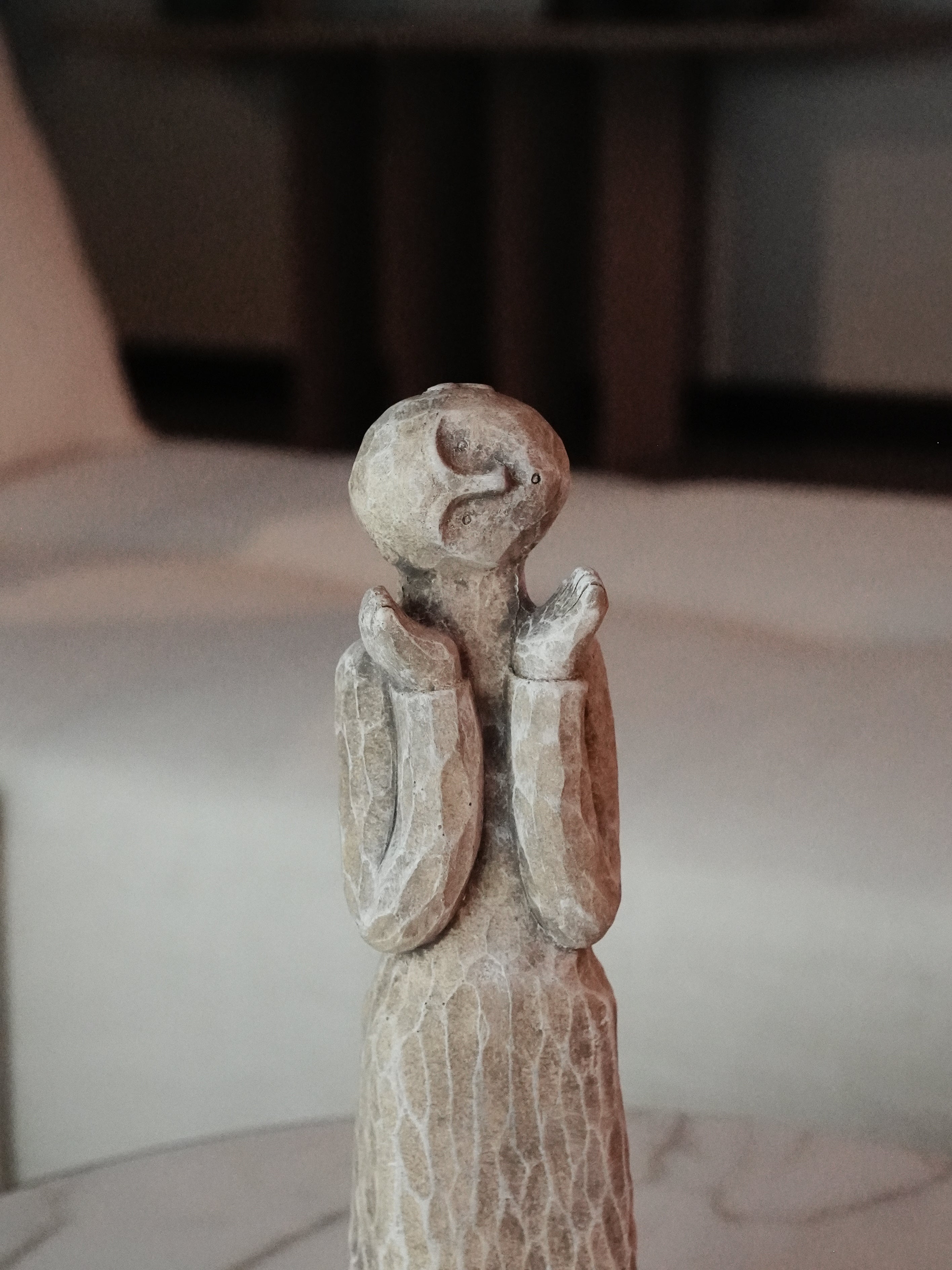 Tall Wooden Art Statue