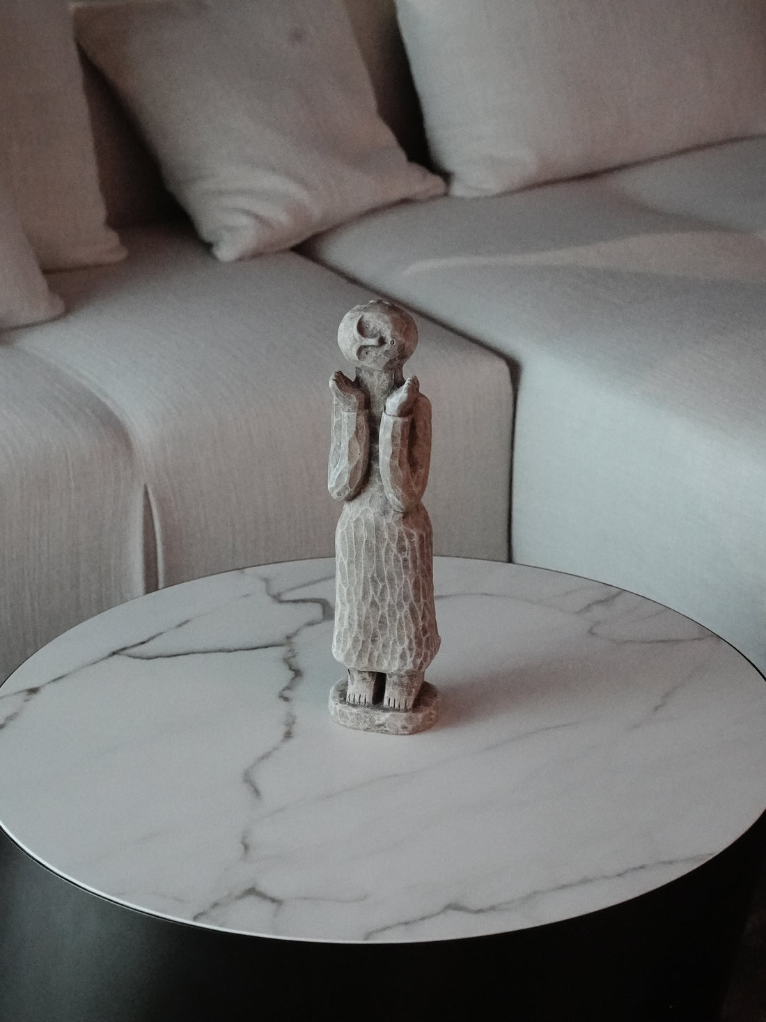 Tall Wooden Art Statue