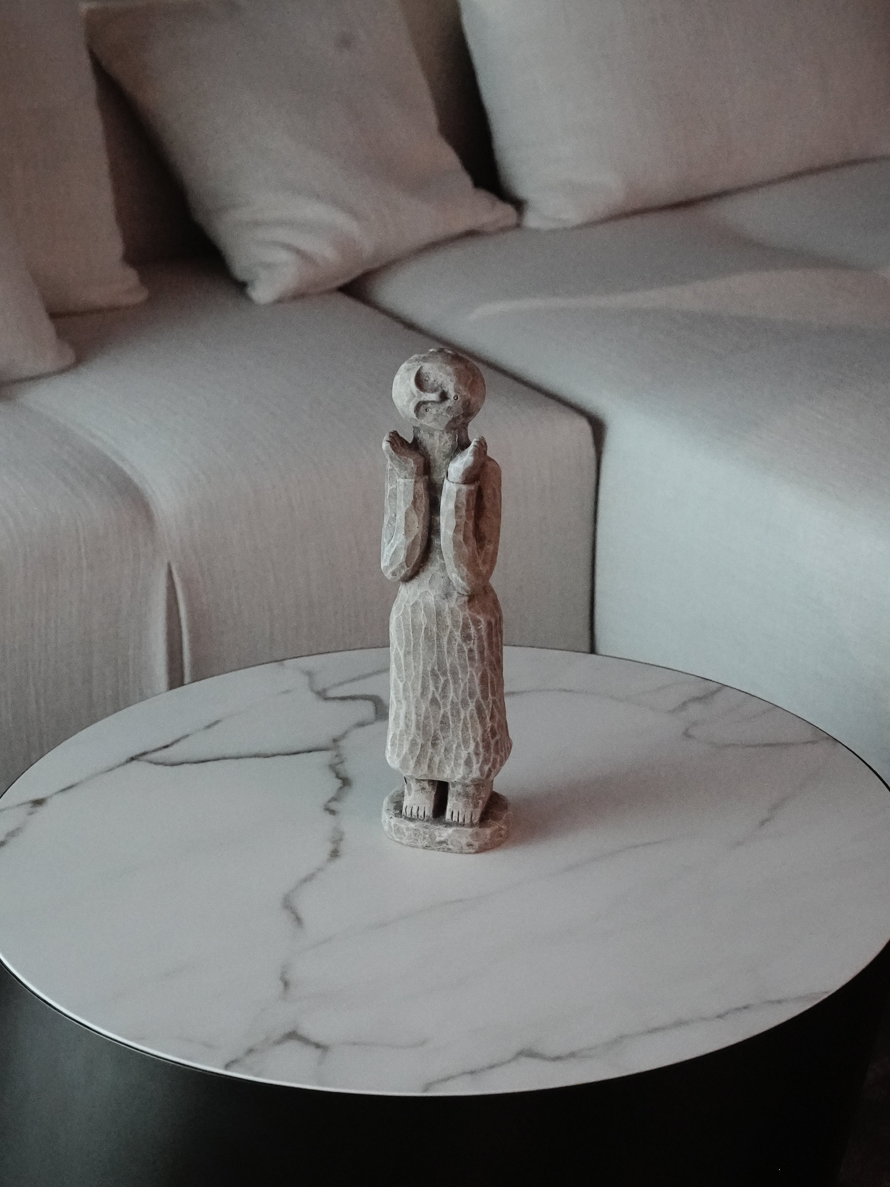 Tall Wooden Art Statue
