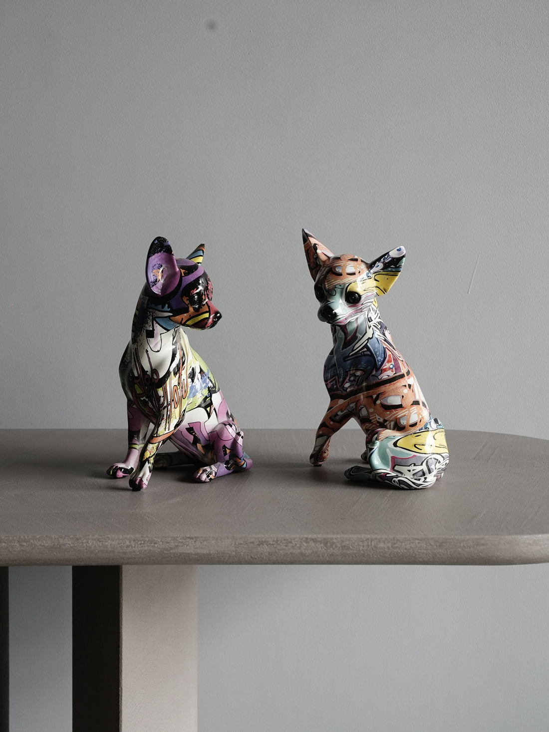 Abstract Resin Puppy Sculpture