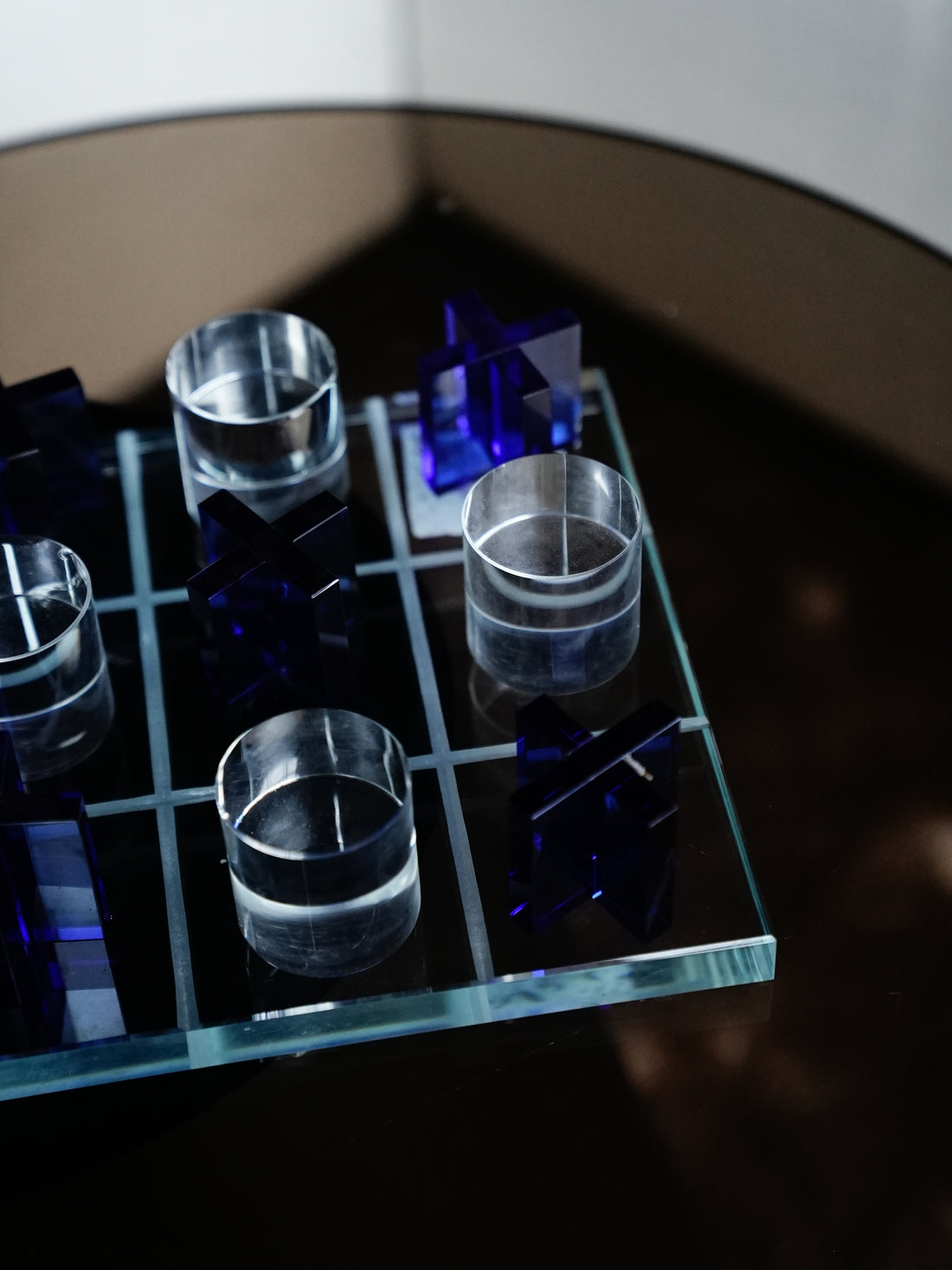 Blue & Clear Acrylic Tic-Tac-Toe