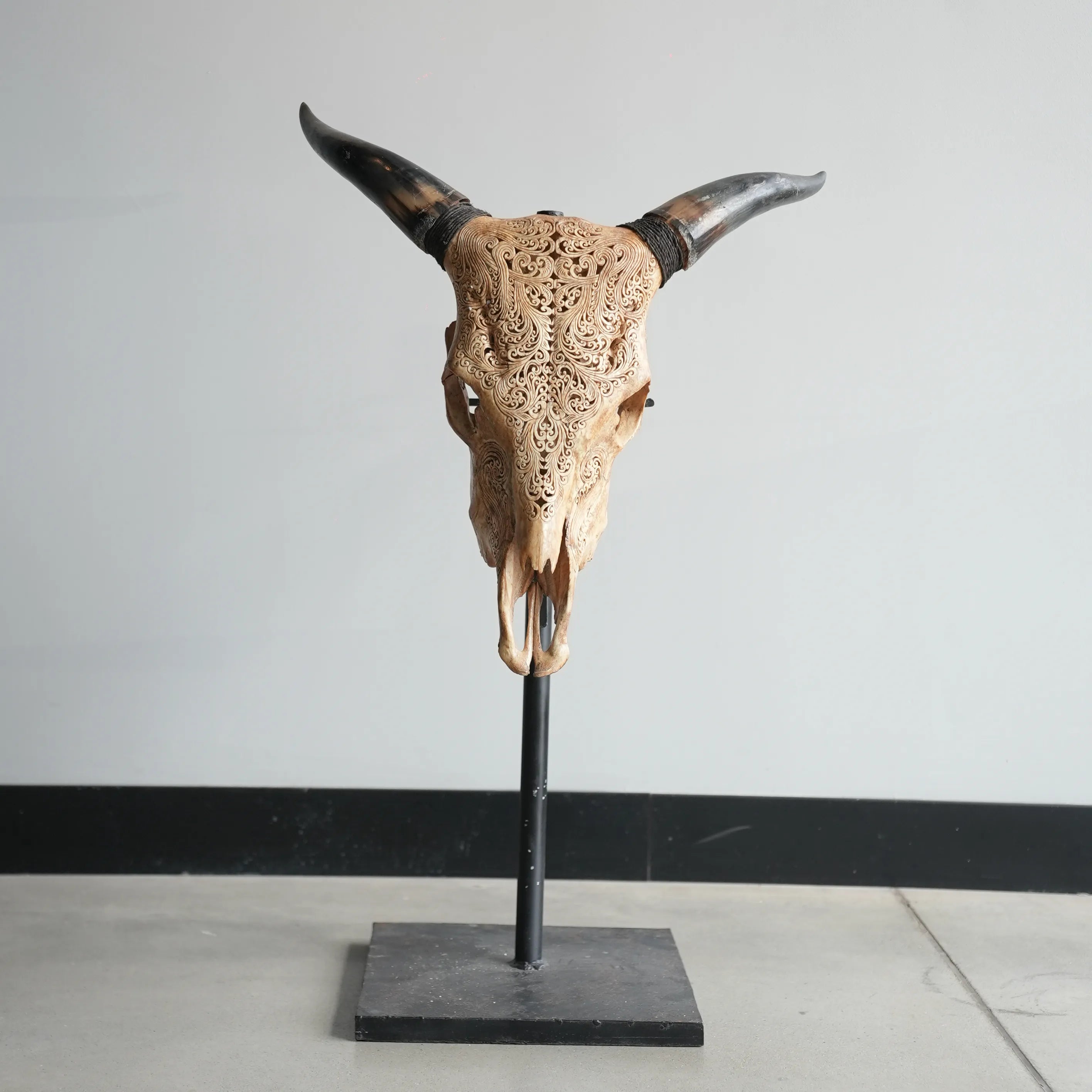 Bull Skull Sculpture