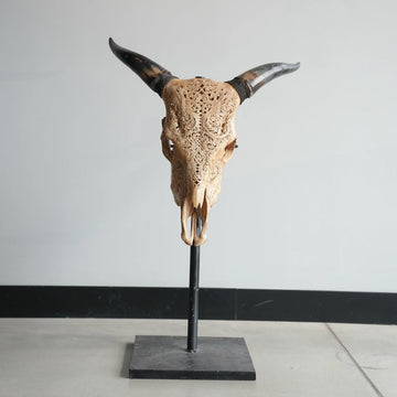 Bull Skull Sculpture