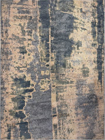 Slate Abstract Hand-Tufted Rug