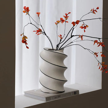 Hand Drawn Spiral Vase