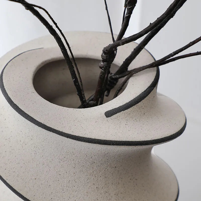 Hand Drawn Spiral Vase
