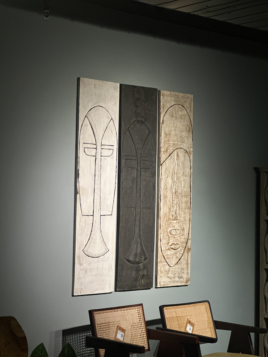 Multi colour wooden art