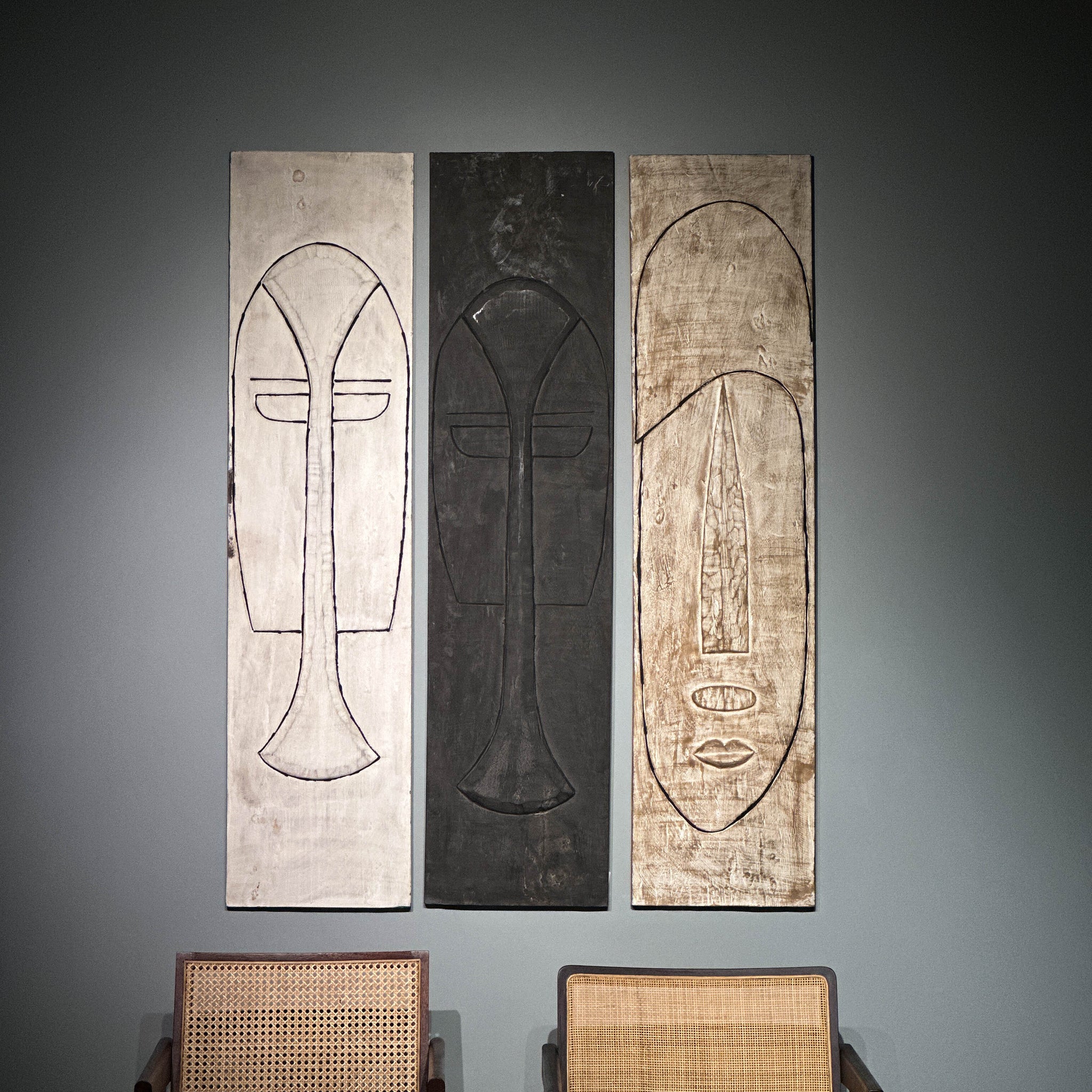 Multi colour wooden art