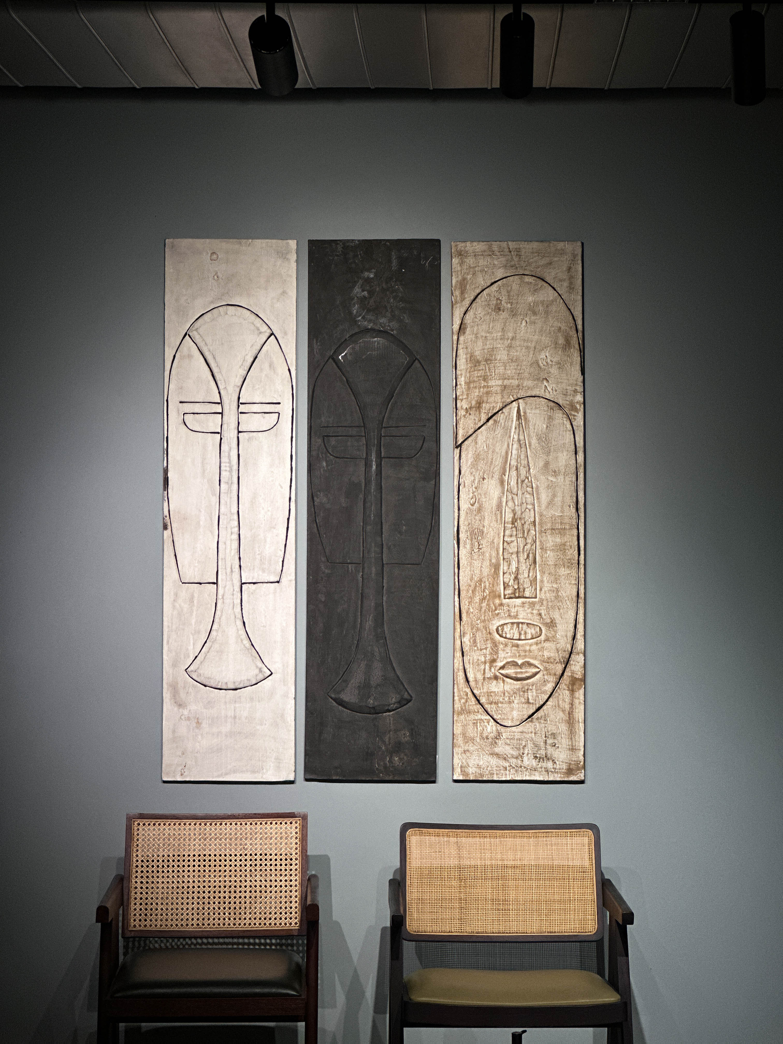 Multi colour wooden art