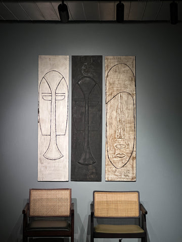 Multi colour wooden art