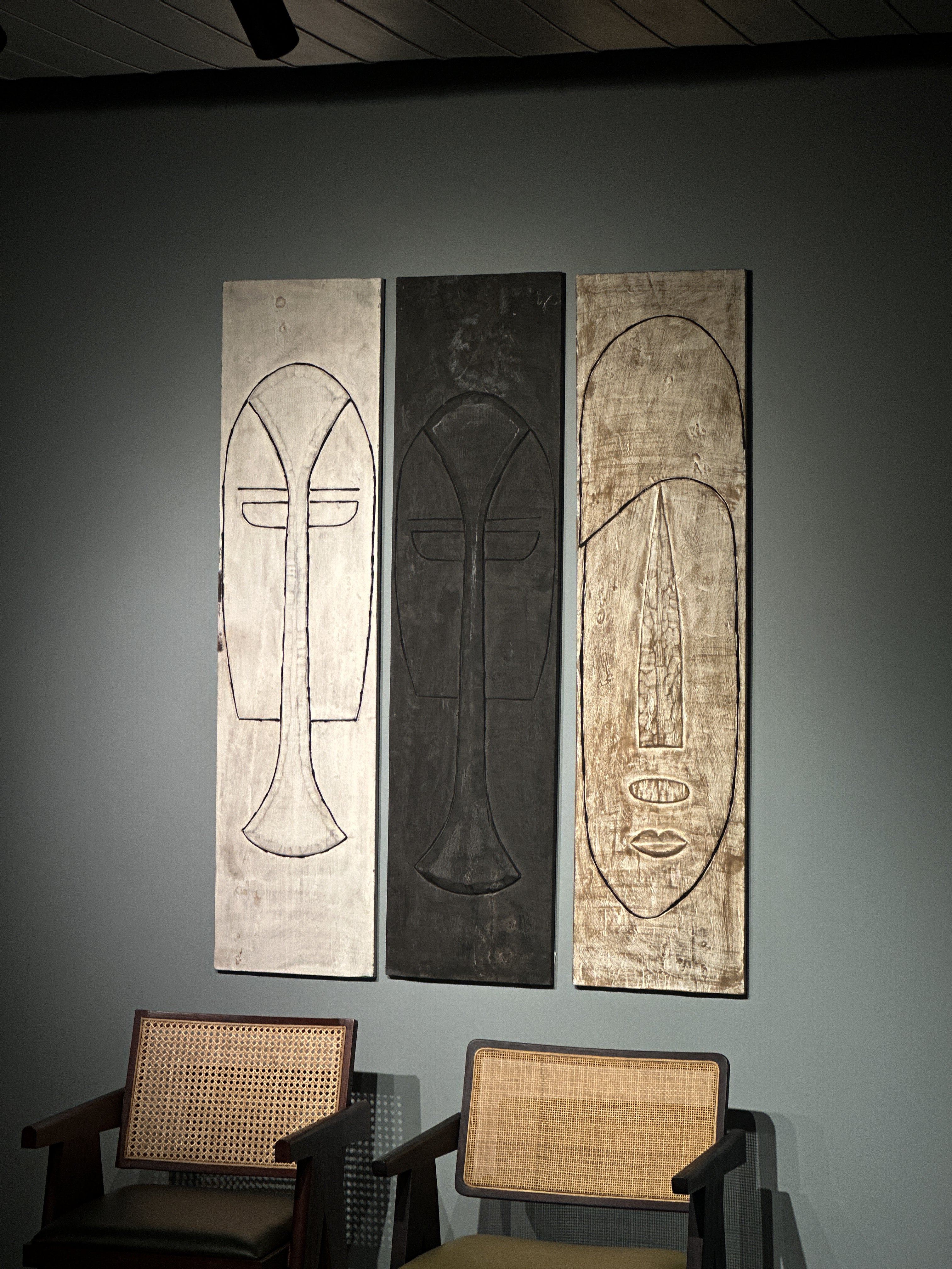 Multi colour wooden art