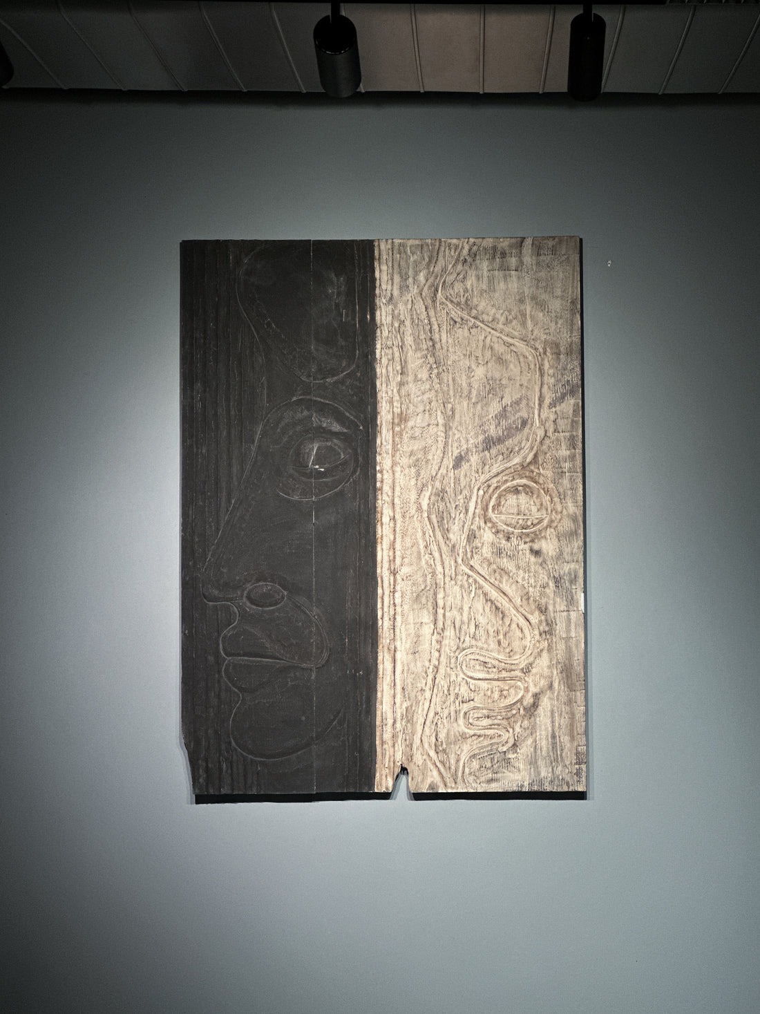 Black and white wood art