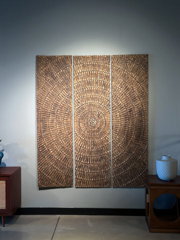 Dark wooden wall art