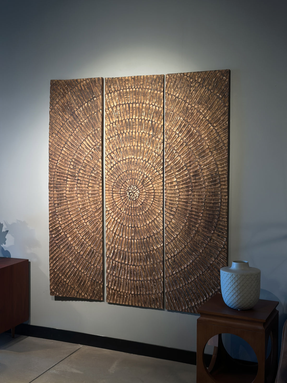 Dark wooden wall art