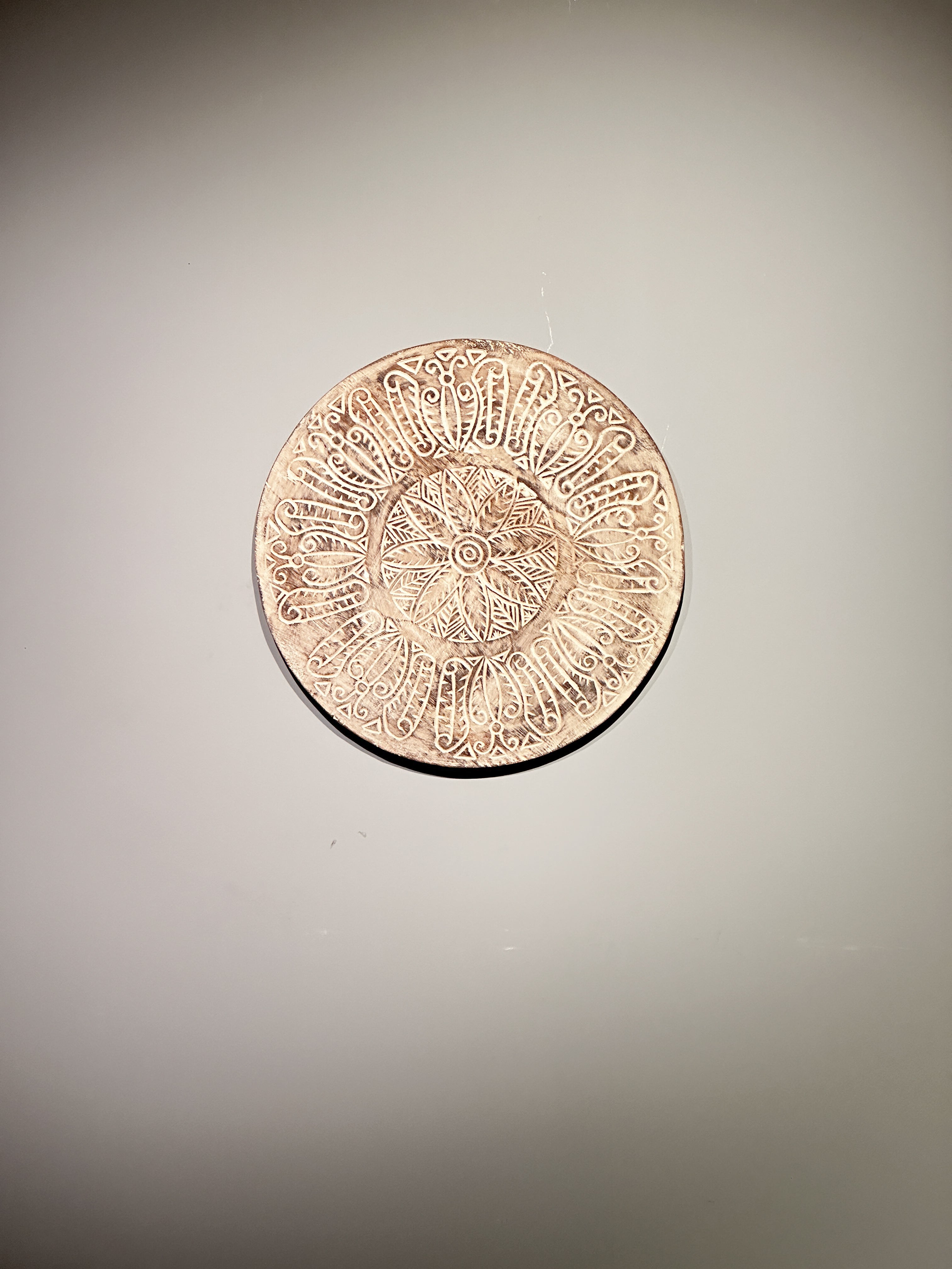 Round wooden wall art