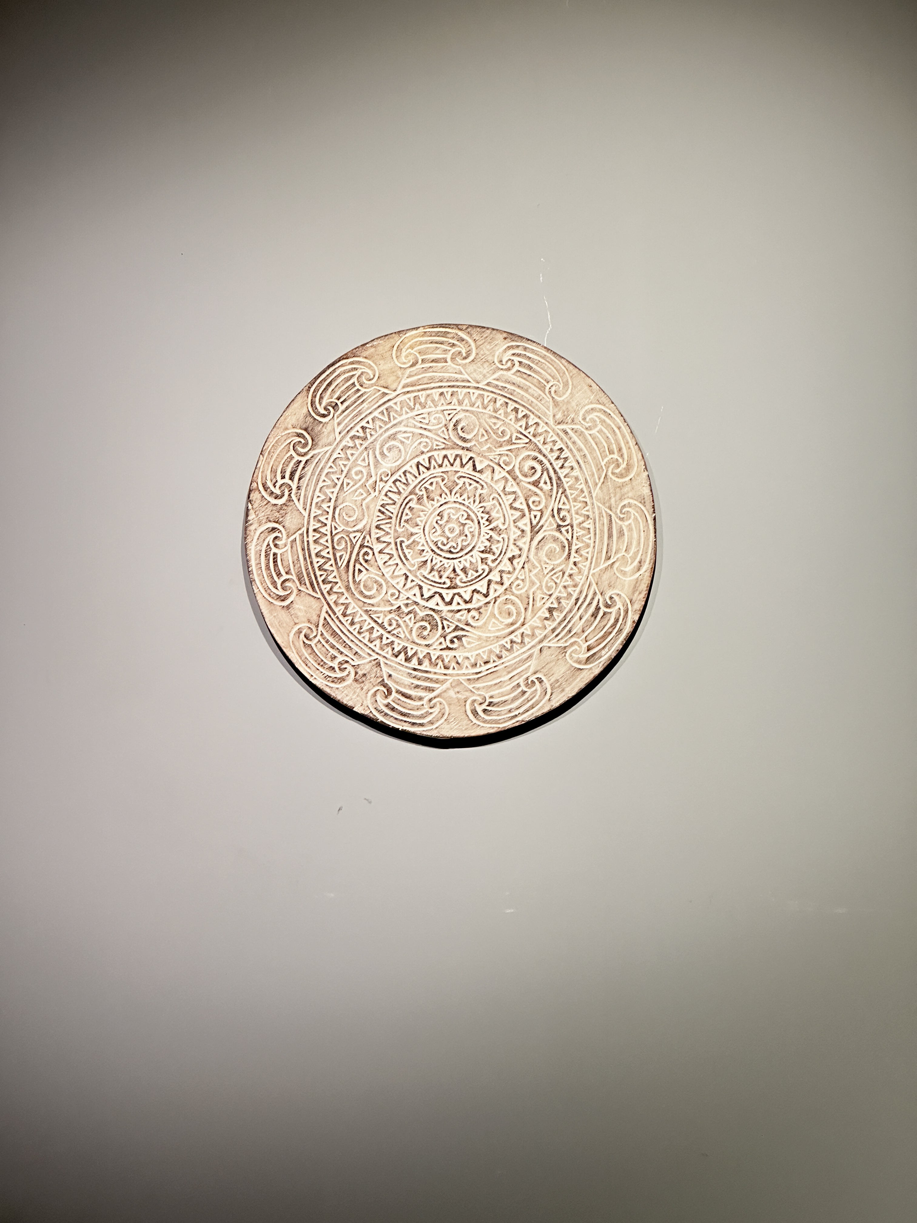 Round wooden wall art