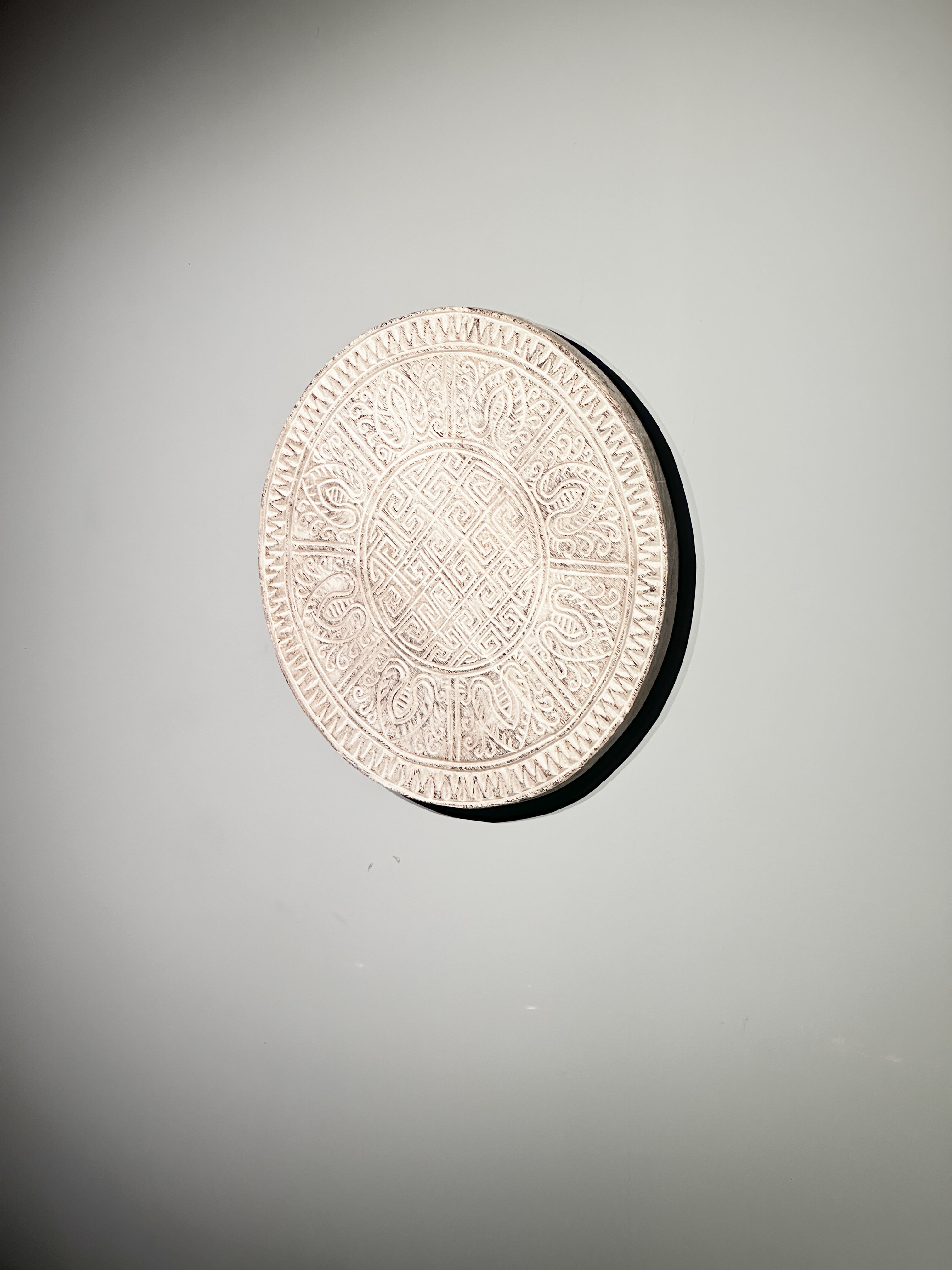Round wooden wall art