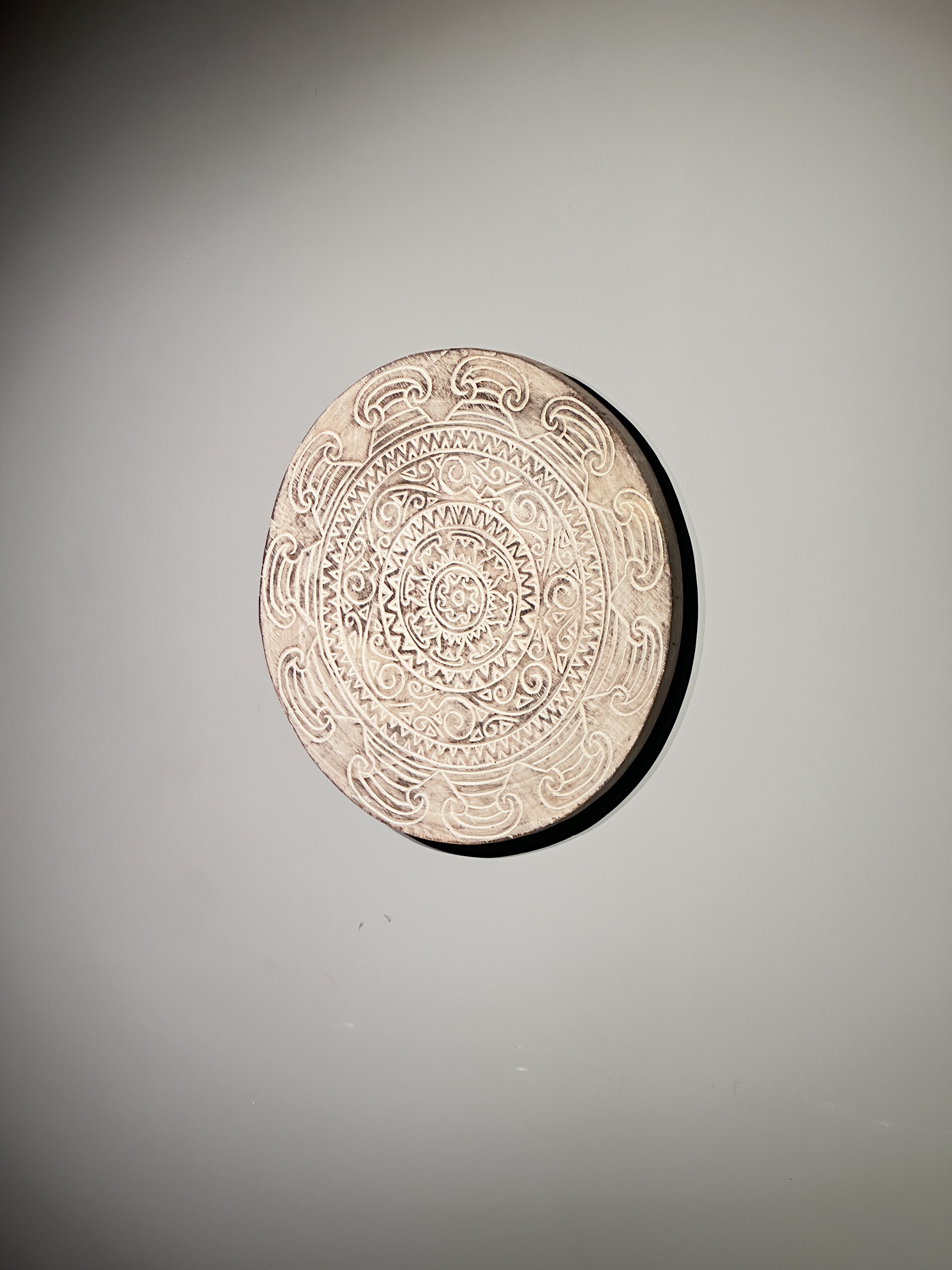 Round wooden wall art