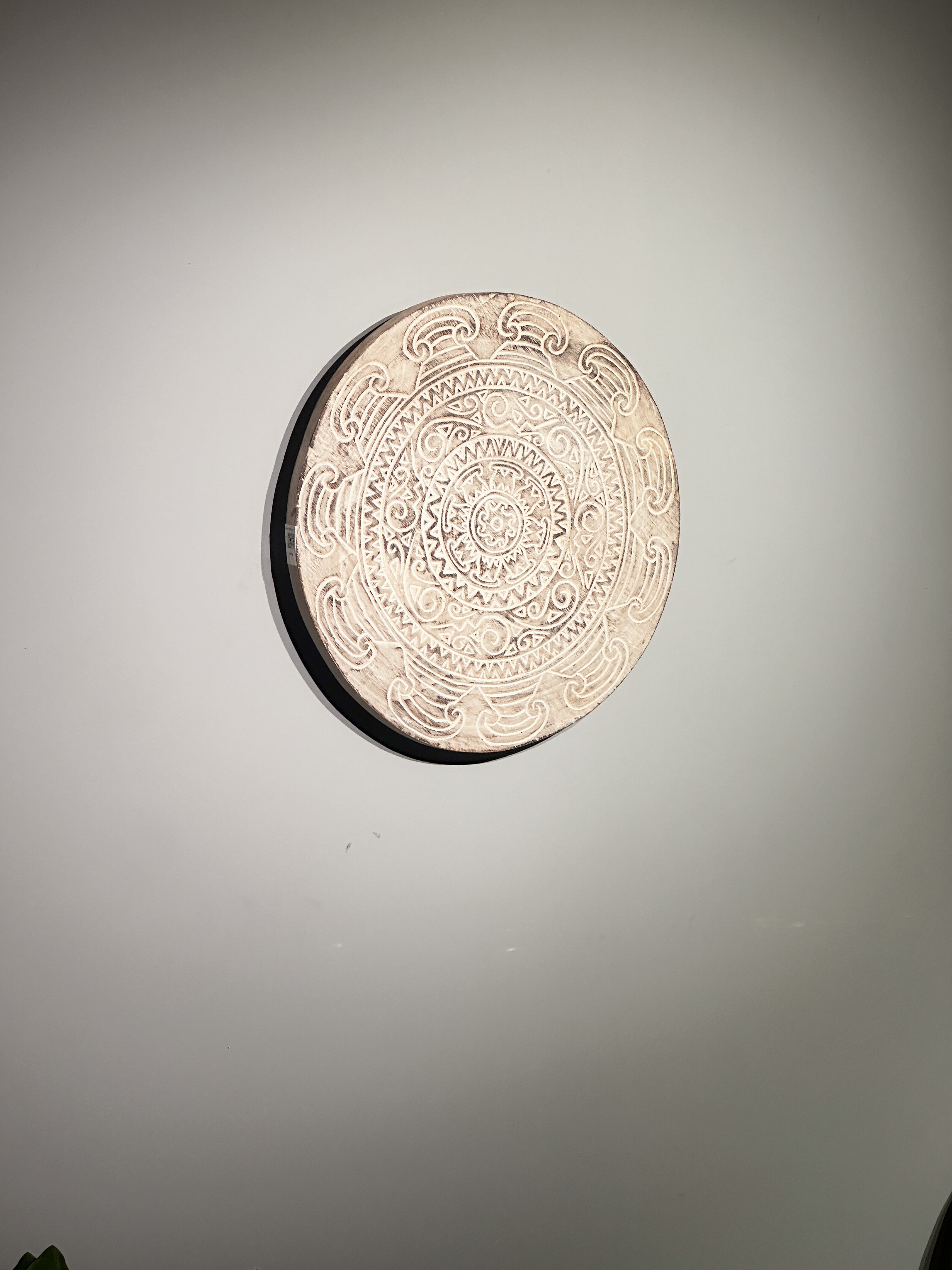 Round wooden wall art