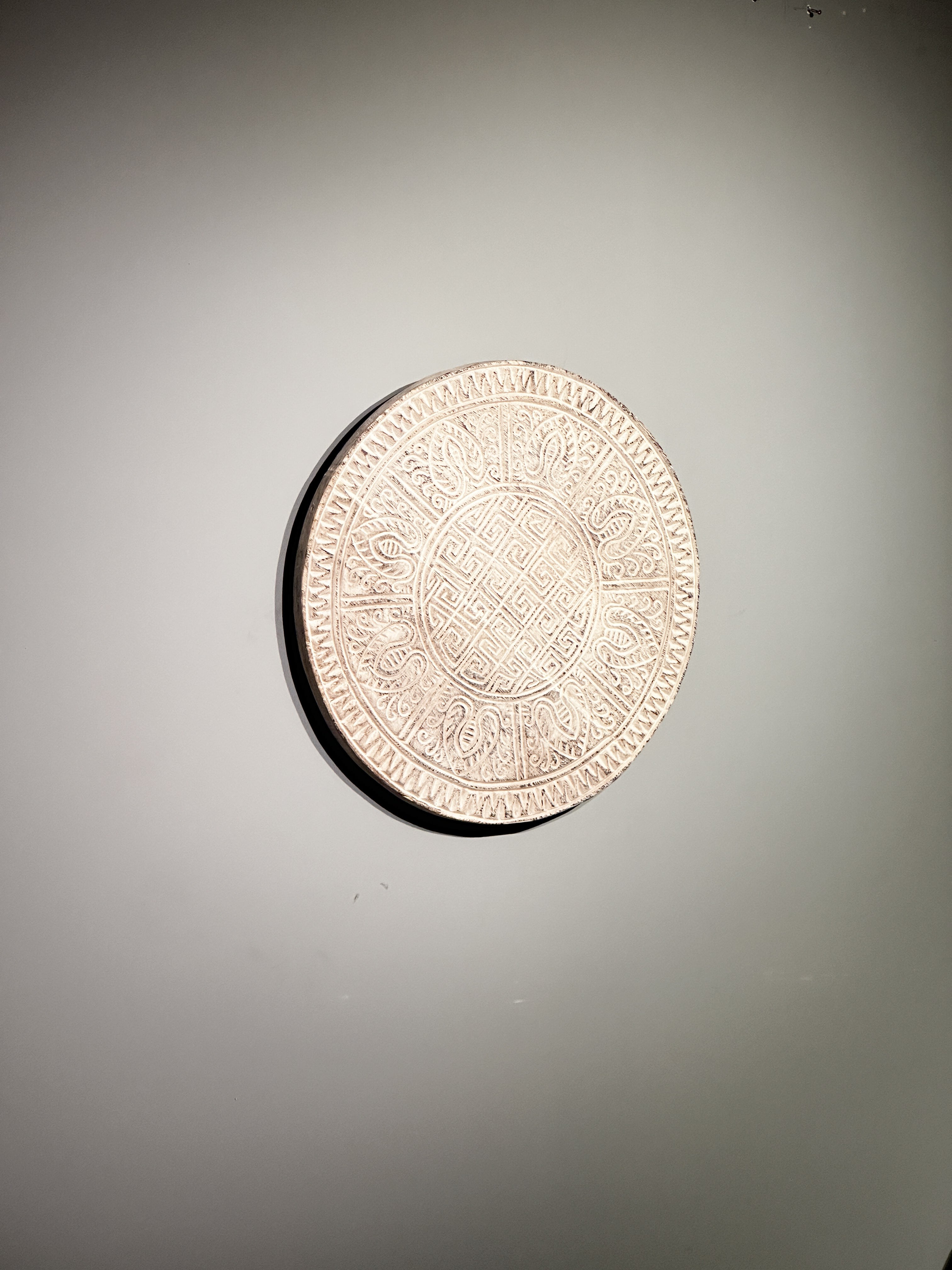 Round wooden wall art