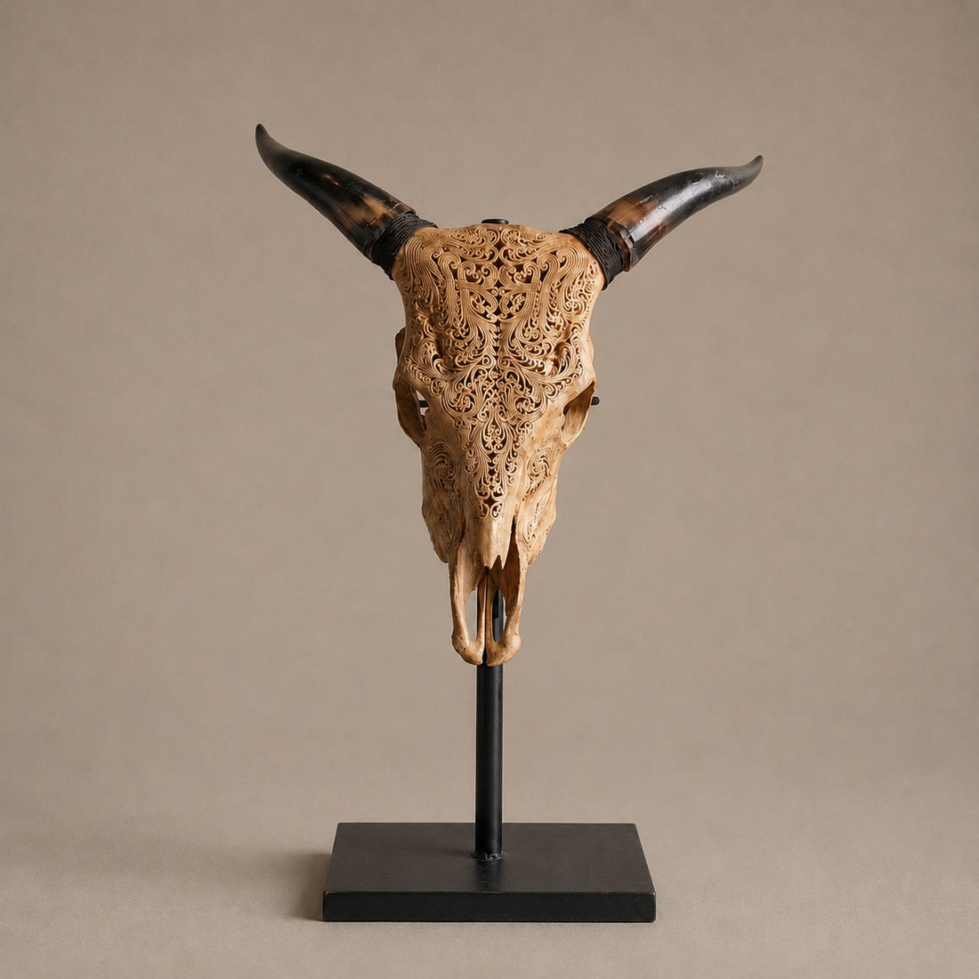 Bull Skull Sculpture