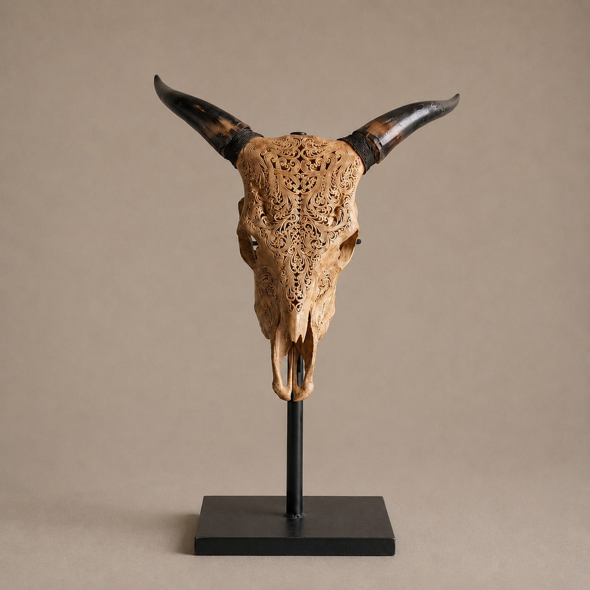 Bull Skull Sculpture