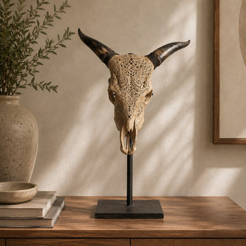 Bull Skull Sculpture
