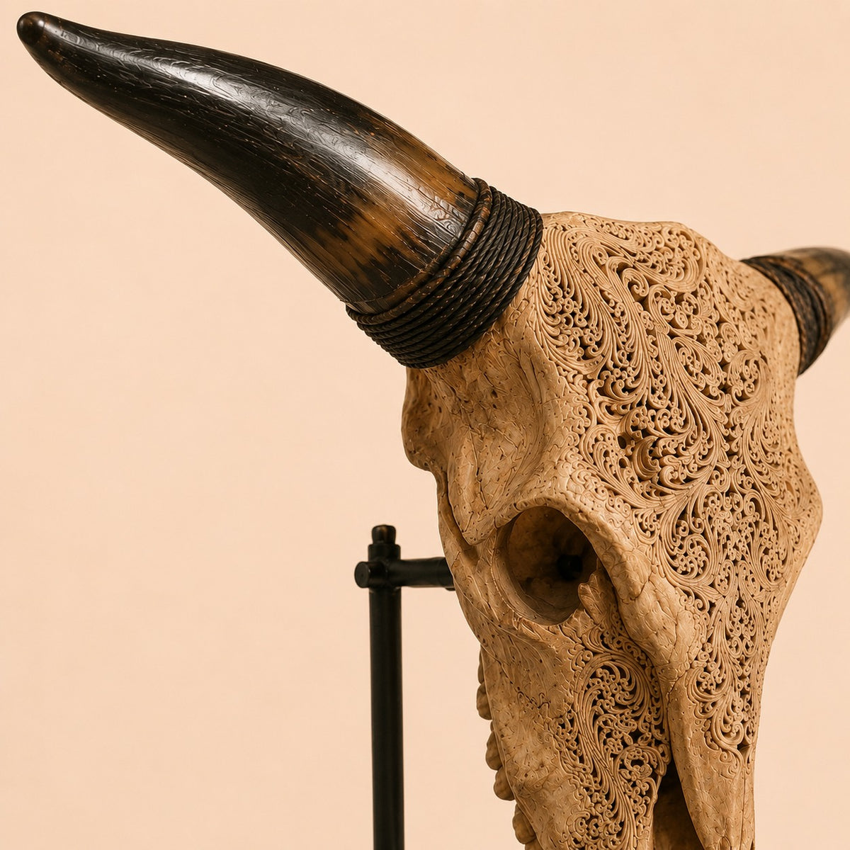 Bull Skull Sculpture