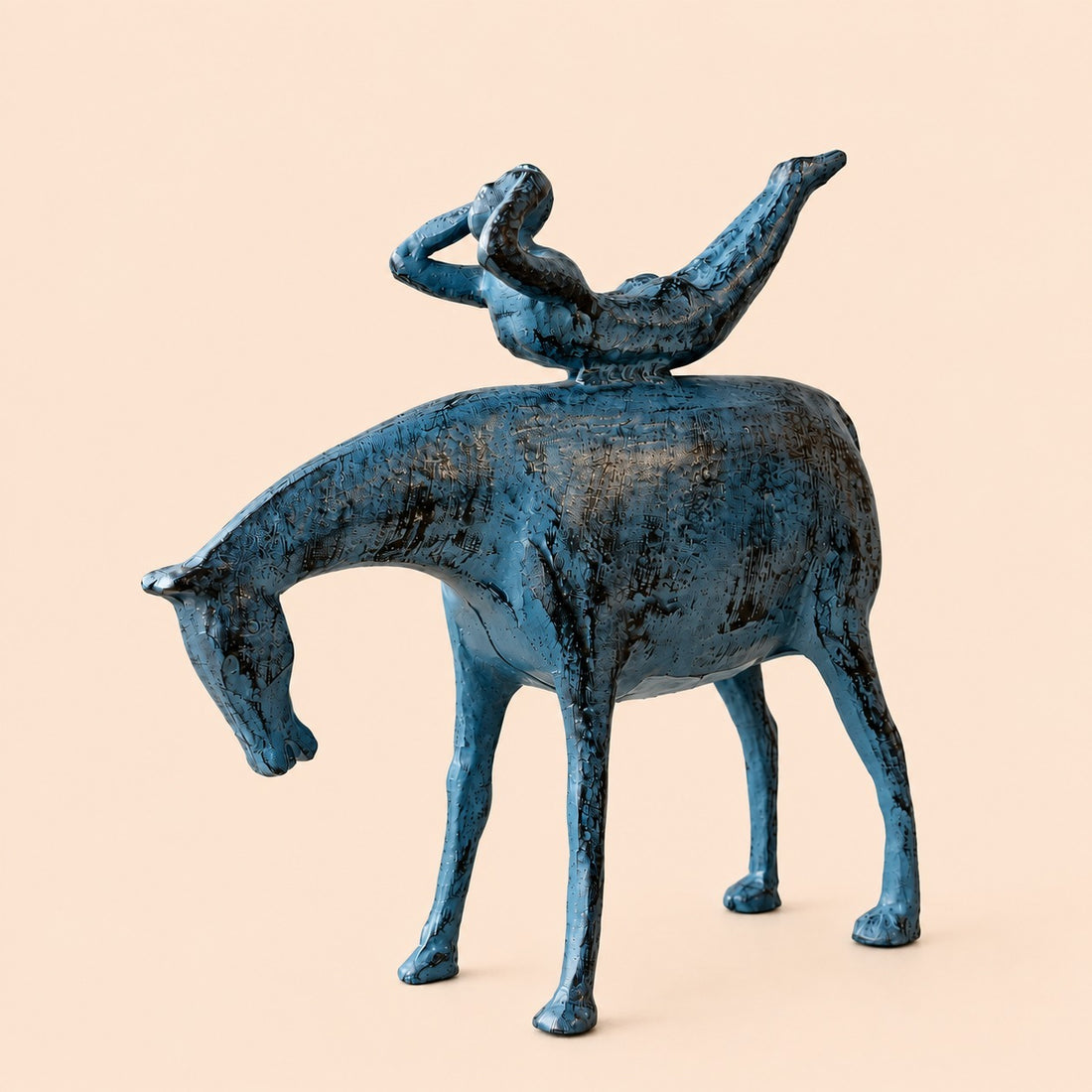 Rider & Horse Metal Sculpture