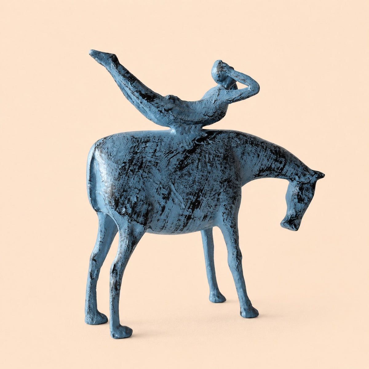 Rider & Horse Metal Sculpture