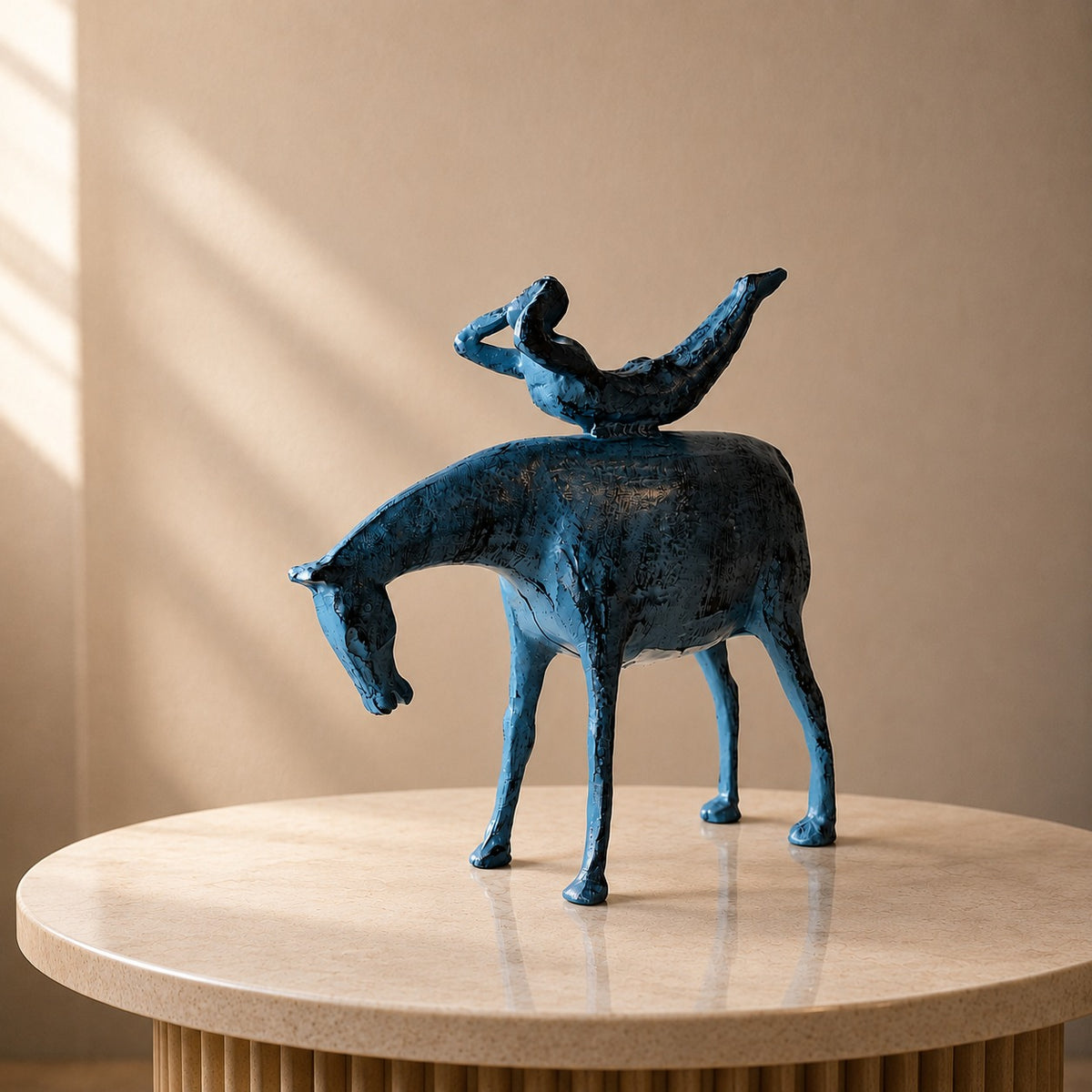 Rider & Horse Metal Sculpture