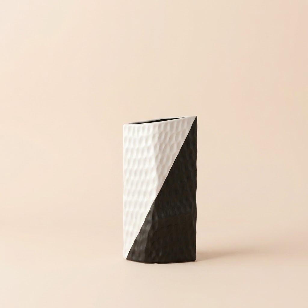 Black & White Ceramic Art Vase