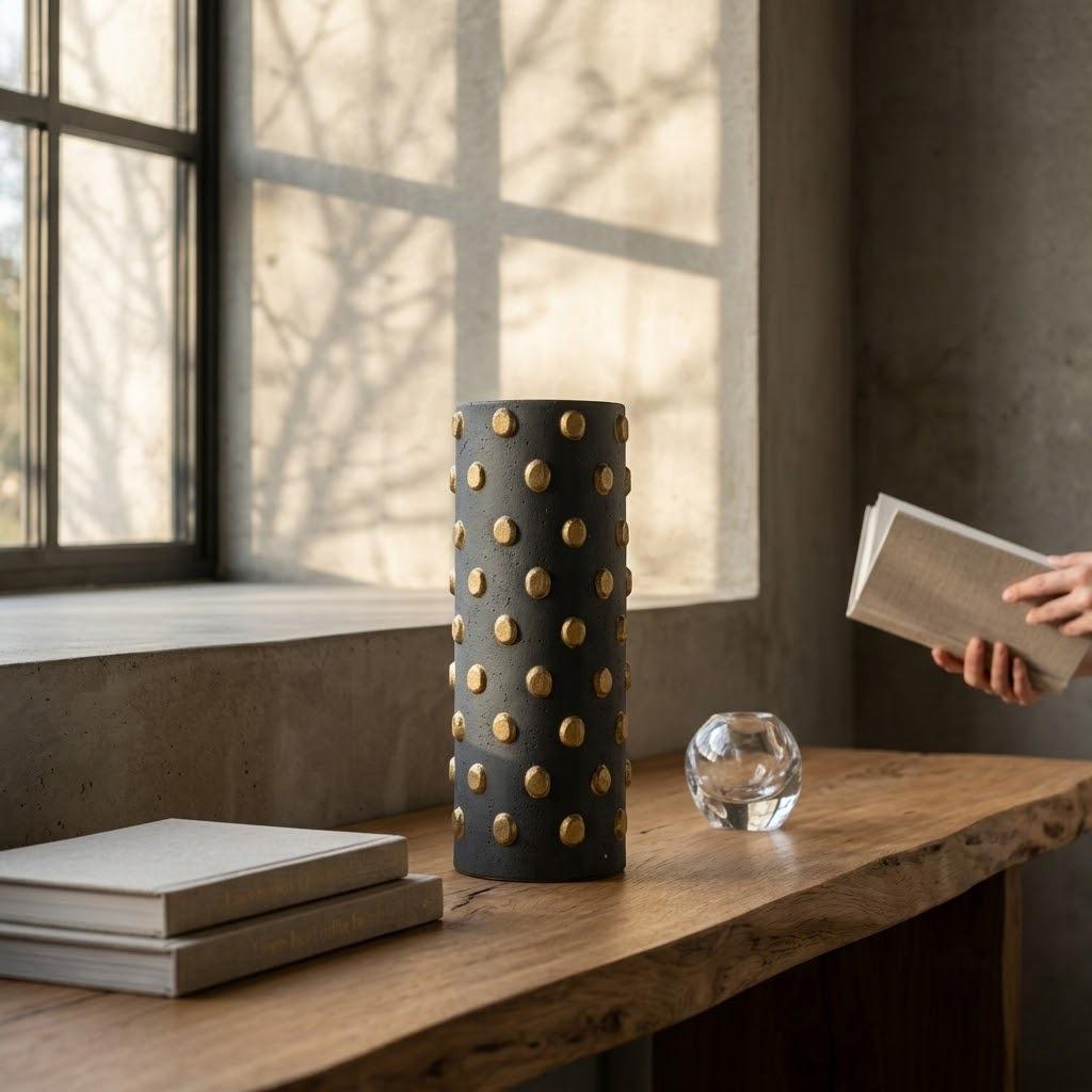 Dot Textured Decorative Vase