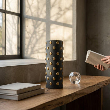 Dot Textured Decorative Vase