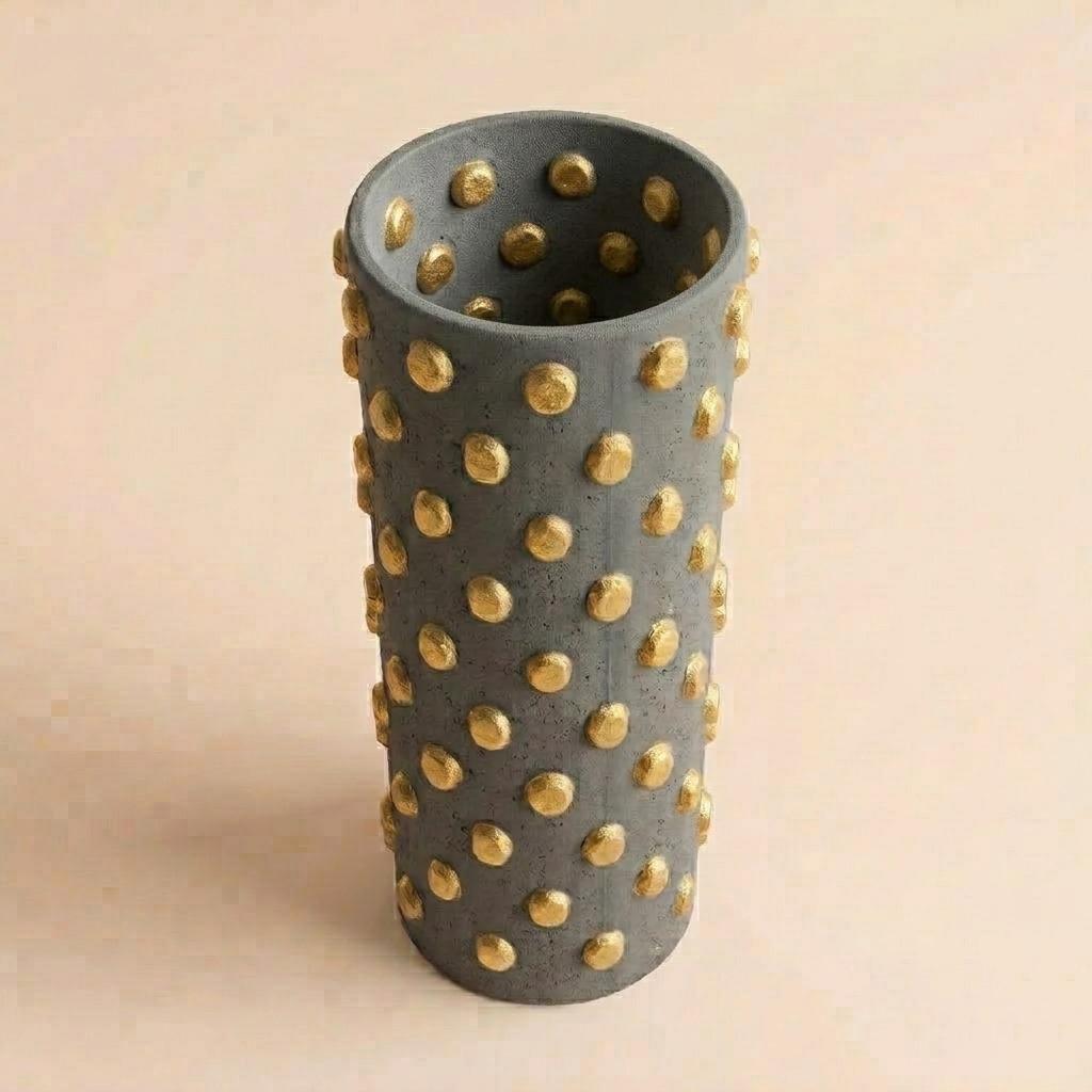 Dot Textured Decorative Vase