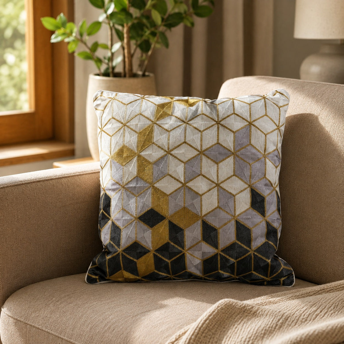 Embroidered Luxe Pillow
