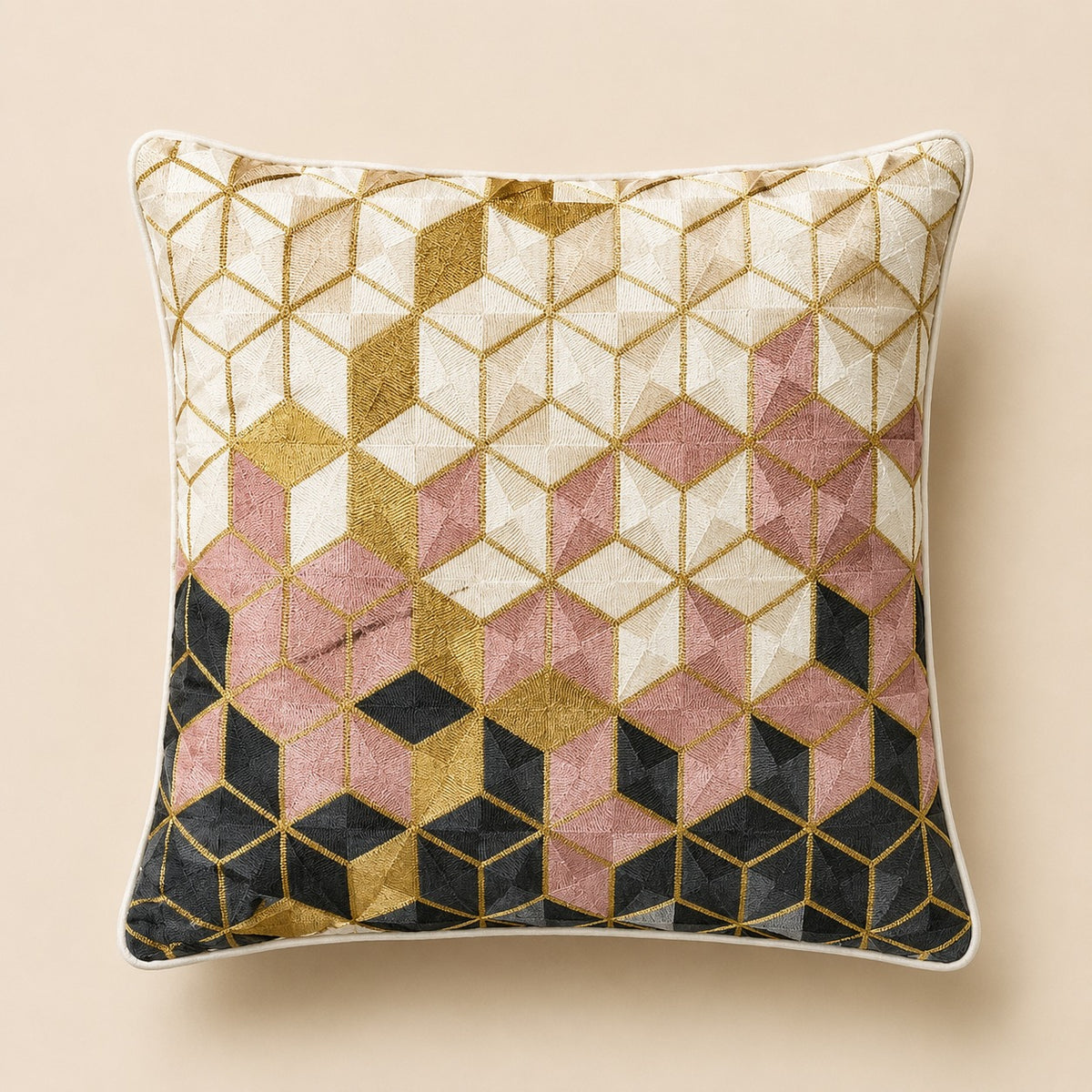 Embroidered Throw Pillow