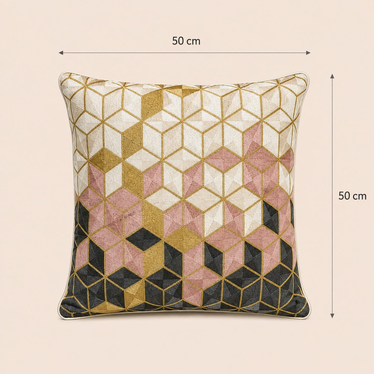 Embroidered Throw Pillow