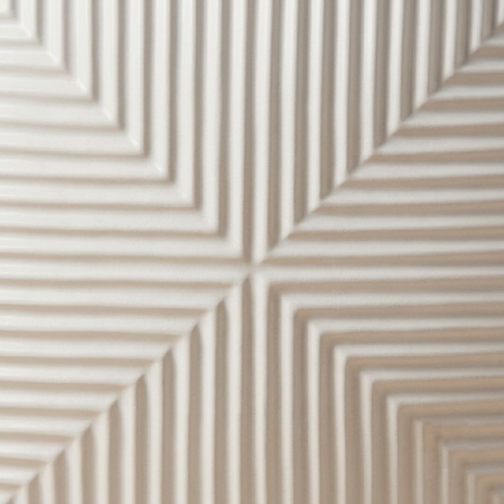 Geometric White Ceramic Decorative Bowls
