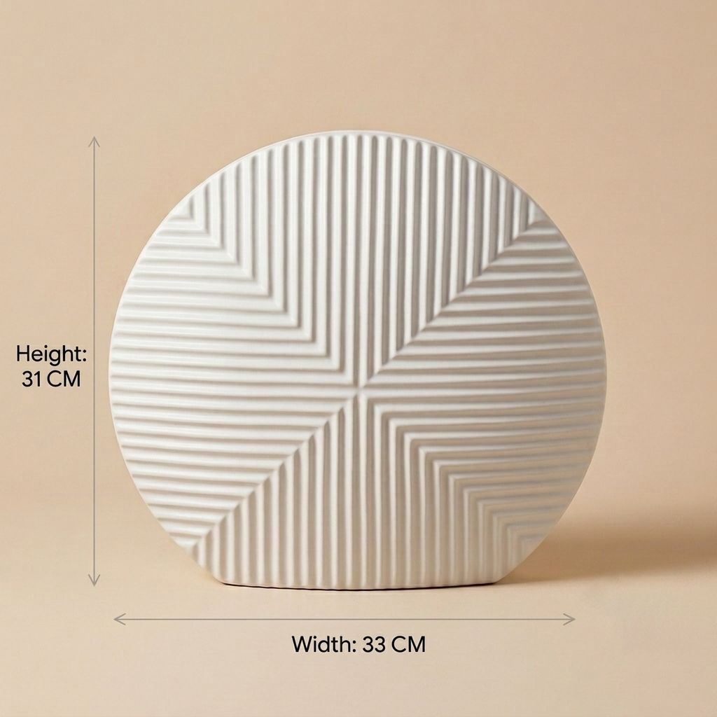 Geometric White Ceramic Decorative Bowls