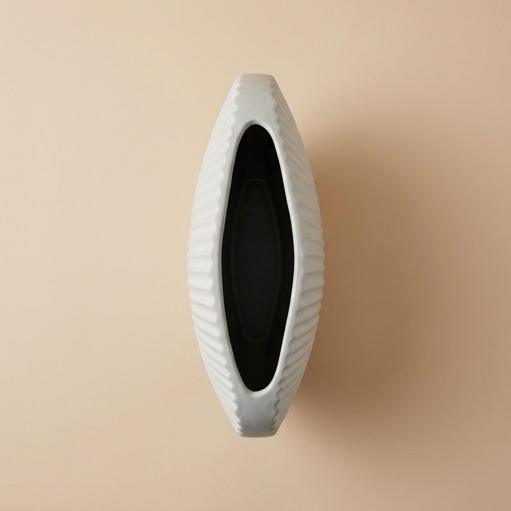 Geometric White Ceramic Decorative Bowls
