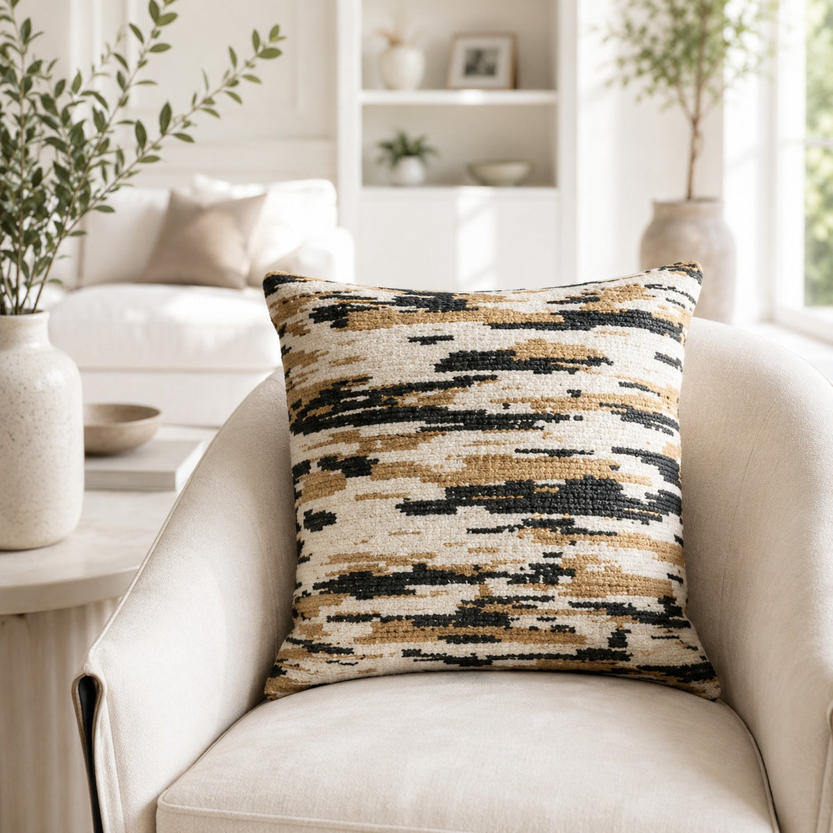 Embroidered Throw Pillow – Multi