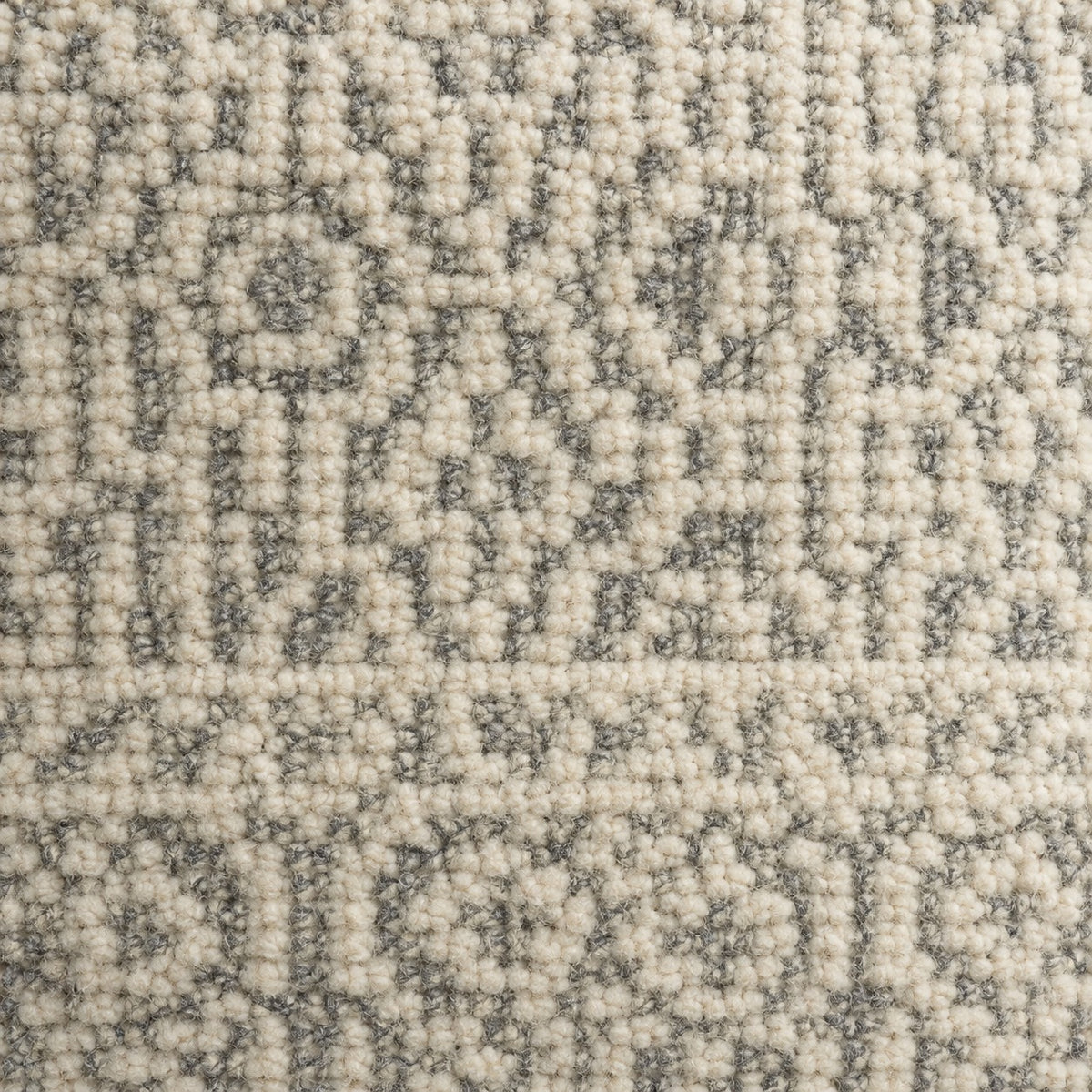 Embroidered Wool Cushion – Ivory & Silver