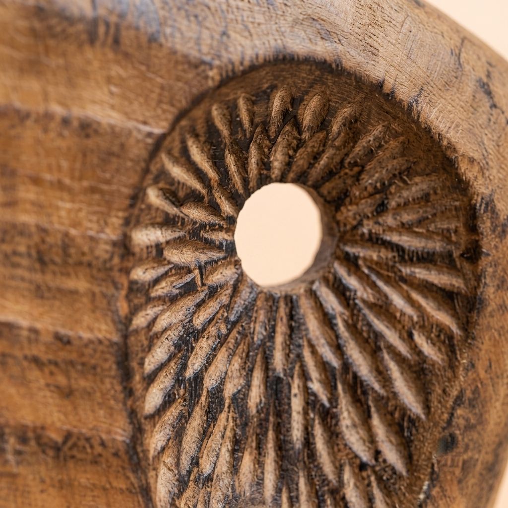 Natural grain wood vase